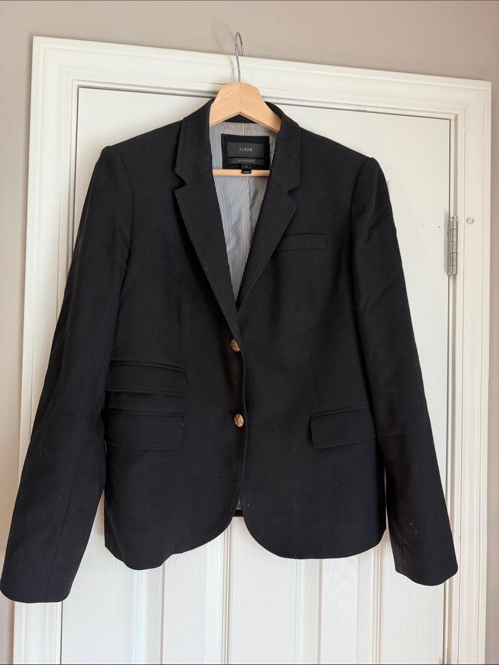 J. Crew Black School Boy Blazer
